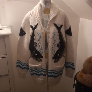 Hand knit sweater jacket